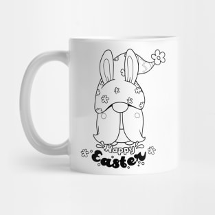 Cute bunny gnome ,happy Easter cartoon, Cartoon style. Mug